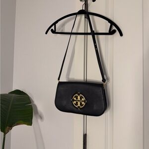 Tony Burch Miller Black Clutch Leather Shoulder Bag